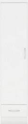 Seconique Nevada 1 Door 1 Drawer Wardrobe White Gloss Finish - thumbnail 3