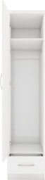 Seconique Nevada 1 Door 1 Drawer Wardrobe White Gloss Finish - thumbnail 4