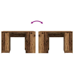 Berkfield Desk Old Wood 120X42X76 Cm Engineered Wood - thumbnail 9