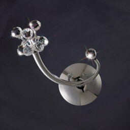 Luminosa Lighting Luminosa Octavia Wall Lamp Switched G4 Right Facing Polished Chrome/crystal, Not Led/cfl Compatible - thumbnail 2