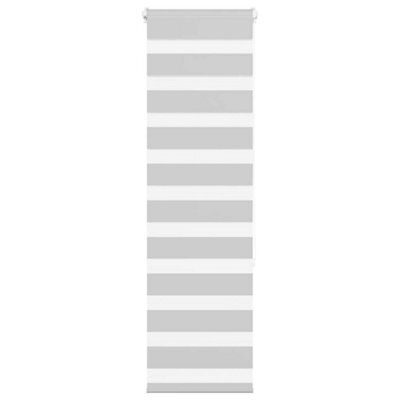 Berkfield Zebra Blind Light Grey 45X150 Cm Fabric Width 40.9 Cm Polyester - image 1