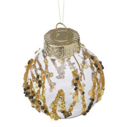 Living And Home 25Pcs Gold And Black Christmas Decoration Set Xmas Ornament Christmas Tree Baubles - thumbnail 3