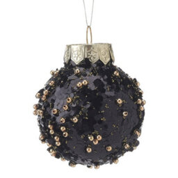 Living And Home 25Pcs Gold And Black Christmas Decoration Set Xmas Ornament Christmas Tree Baubles - thumbnail 4
