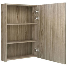 Berkfield Led Bathroom Mirror Cabinet Oak 50X13X70 Cm - thumbnail 5