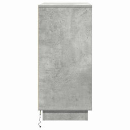 Berkfield Bedside Cabinet With Led Concrete Grey 71X34,5X75 Cm Engineered Wood - thumbnail 7