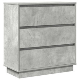 Berkfield Bedside Cabinet With Led Concrete Grey 71X34,5X75 Cm Engineered Wood - thumbnail 2