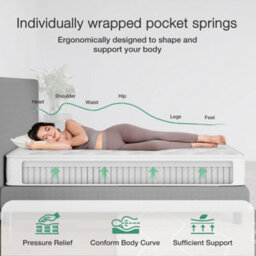 Novilla 23Cm Pocket Sprung Mattress With Memory Foam - thumbnail 6