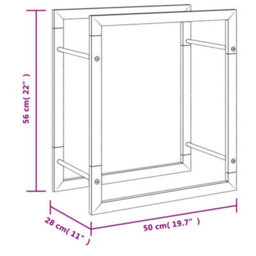 Walplus Firewood Rack 50X28X56 Cm Stainless Steel - thumbnail 7