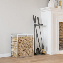 Walplus Firewood Rack 50X28X56 Cm Stainless Steel