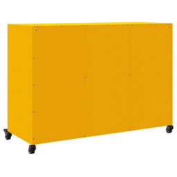 Berkfield Sideboard Mustard Yellow 100.5X39X72 Cm Steel - thumbnail 8