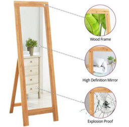 Hallowood Furniture Waverly Oak Cheval Mirror - thumbnail 2