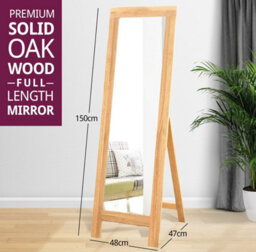 Hallowood Furniture Waverly Oak Cheval Mirror - thumbnail 3