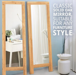 Hallowood Furniture Waverly Oak Cheval Mirror - thumbnail 5