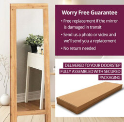 Hallowood Furniture Waverly Oak Cheval Mirror - thumbnail 7