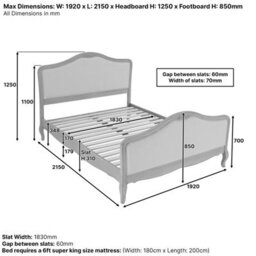 The Furniture Market French Chateau Oak 6Ft Super King Size Bed With Natural Linen Fabric - thumbnail 8