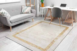 RugsX Modern Carpet Duke 51524 Cream / Gold - Frame, Greek Structured, Very   180X270 Cm - thumbnail 5