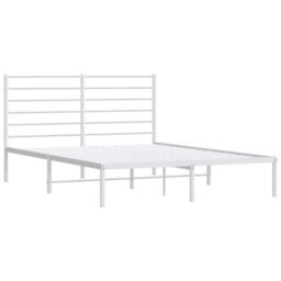 Walplus Metal Bed Frame Without Mattress With Headboard White 120X200Cm - thumbnail 3