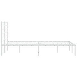 Walplus Metal Bed Frame Without Mattress With Headboard White 120X200Cm - thumbnail 7