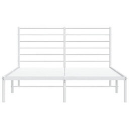 Walplus Metal Bed Frame Without Mattress With Headboard White 120X200Cm - thumbnail 6
