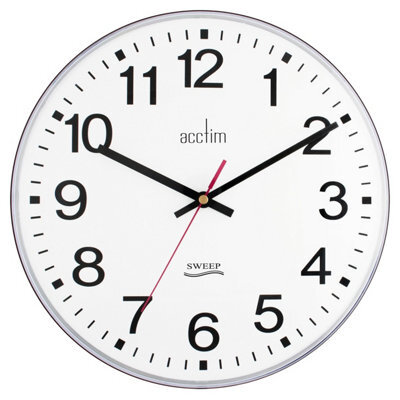 Acctim 22233 Clarkenwell Silent Non-Ticking Wall Clock, Black, 30.5Cm - image 1