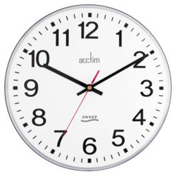 Acctim 22233 Clarkenwell Silent Non-Ticking Wall Clock, Black, 30.5Cm - thumbnail 1