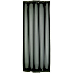 "SolaDirect Tapered Dinner Candles, Pack Of 10, Unscented, Long Burning Time, 24 Cm / 19.45"" (Silver, Metallic)" - thumbnail 6