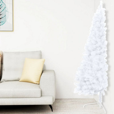Berkfield Artificial Half Christmas Tree With Stand White 210 Cm Pvc - image 1