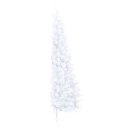 Berkfield Artificial Half Christmas Tree With Stand White 210 Cm Pvc - thumbnail 4