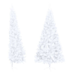 Berkfield Artificial Half Christmas Tree With Stand White 210 Cm Pvc - thumbnail 2