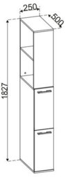 Vcm Wooden Bathroom Furniture Niche Cabinet Sadilo Xl - thumbnail 4