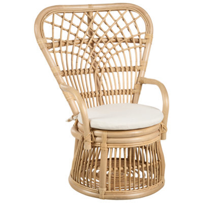 Beliani Kids Chair Temeni Rattan Natural - image 1