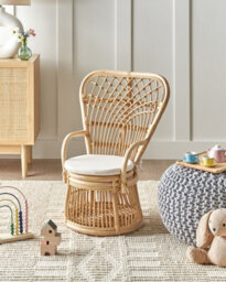 Beliani Kids Chair Temeni Rattan Natural - thumbnail 2