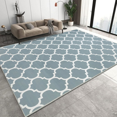 Ameha Stylish Printed Rug Non Slip Large Area Bedroom Carpet Living Room Kitchen Floor Rugs-160X230 Cm - image 1