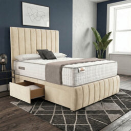 DS Living Havannah Upholstered Cream Divan Bed Frame - Divan Bed Frame - thumbnail 3