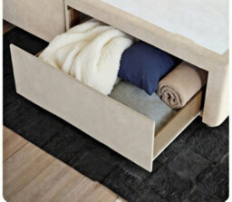 DS Living Havannah Upholstered Cream Divan Bed Frame - Divan Bed Frame - thumbnail 4