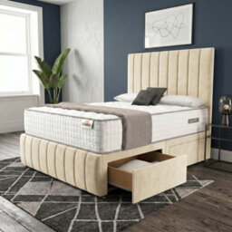 DS Living Havannah Upholstered Cream Divan Bed Frame - Divan Bed Frame - thumbnail 1