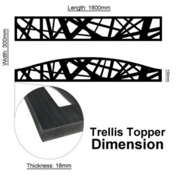 Easycomposite 2Ft Composite Fence Panel & Aluminium Post Sunken In Ground - Teak Boards & Leafy Topper Trellis - thumbnail 8