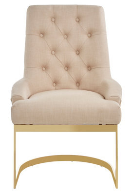 Orsina Luxe Natural Dining Chair, Dcenet Lounge Chair, Plush Kitchen Chair, Modern Accent Chair For Patio - image 1