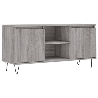 Berkfield Sturdy Tv Cabinet Grey Sonoma 104X35X50 Cm Engineered Wood - image 1