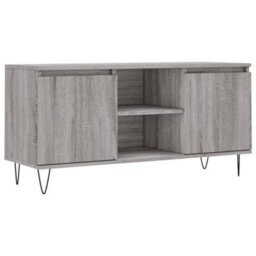Berkfield Sturdy Tv Cabinet Grey Sonoma 104X35X50 Cm Engineered Wood - thumbnail 1