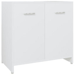 Berkfield Sleek 4 Piece Bathroom Furniture Set White - thumbnail 4