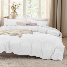 Bedlooms White Cotton Duvet Cover Set, Breathable & Anti-Allergic Bedding Pack, Single 135X200Cm - thumbnail 6