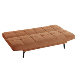 Home Detail Celosia Clic-Clac Sofa Bed With Metal Legs, Burnt Orange Linen - thumbnail 4