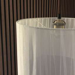 CGC Interiors Cgc Sylvie Silk Pleated Round Drum Lamp Shade - thumbnail 7