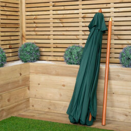 Samuel Alexander 2.7M Outdoor Wooden Garden Parasol Sun Shade With Carry Bag In Green - thumbnail 4