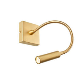 Luminosa Lighting Luminosa Tip Led Wall Reading Light Matte Gold Touch Dimming 174Lm 3000K - thumbnail 4