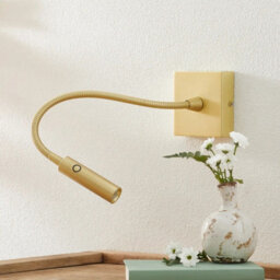 Luminosa Lighting Luminosa Tip Led Wall Reading Light Matte Gold Touch Dimming 174Lm 3000K