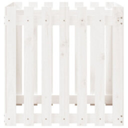 Berkfield Versatile Garden Planter With Fence Design White 70X70X70 Cm Solid Wood Pine - thumbnail 6