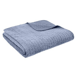 Bianca Fine Linens Attica Velvet Embroidered 240X260Cm Bedspread Blue - thumbnail 3