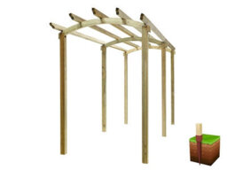 Edecks Bowed Walkway Wooden Garden Pergola (W 1800mm X D 4800mm) With Steel Spikes (2.7M) - thumbnail 5